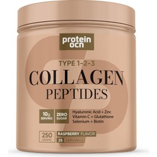 Proteinocean Collagen - Kolajen Ahududu - 6 Vitamin İlaveli - Tip 1-2-3 - 250 gr 25 Servis