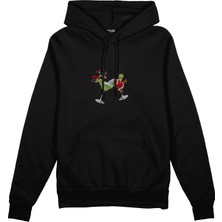The Lucid Lab Tipsy Santa Oversize Hoodie - Siyah