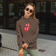 The Lucid Lab The Rolling Stones Oversize Hoodie - Kahverengi