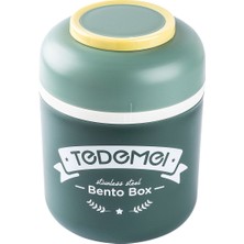 Özbience Yeşil Paslanmaz Çelik Yuvarlak Yemek Kabı 780ML, Pratik ve Şık Tasarım