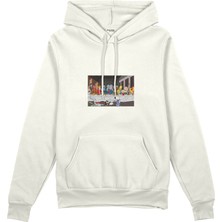 The Lucid Lab Champions Last Supper  Oversize Hoodie - Beyaz
