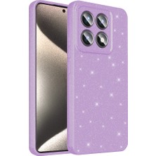 Subutu 14T Pro Kılıf Kamera Korumalı Simli Lüks Sbt Koton Kapak - Lila