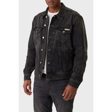 Calvin Klein Pamuklu Regular Fit Klasik Yaka Kot Ceket LV04RE765G2U4 Erkek Kot Ceket LV04RE765G 2u4