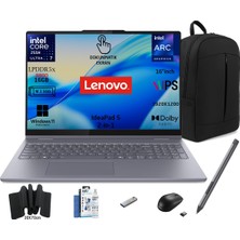 Lenovo ıdeapad 5 2 In 1 16IAL10 Intel® Core Ultra 7 255H 16GB 256GB SSD 16" Touch 83KS002ATR W11PRO Dokunmatik Bilgisayar Snertech Çanta+Mouse+Mousepad+Usbbellek+Temizlikkit