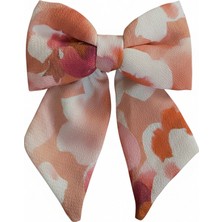 JZ Moda Pastel Renkli Desenli Fiyonk Otomatik Toka - El Yapımı Saç Aksesuarı