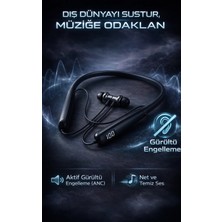 FaroxTech Anc Aktif Gürültü Engelleyici Bluetooth Kulaklık - 100 Saat Pil Ömürlü, Hd Ses & LED Göstergeli