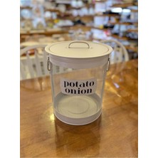 Özbience Bej Galvaniz Patates ve Soğan Kabi 32X26CM, Pratik ve Şık Saklama Çözümü