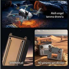 FaroxTech D9 Drone,fırçasız Motorlu,90° Elektrikli Kamera, Tek Tuş Kalkış–iniş LED Işıklı Akıllı Drone