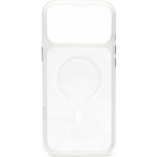 Otto Tech Premium Renkli Magsafe Kılıf iPhone 17 Pro Şeffaf-Beyaz