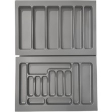 Özbience 85/49 cm 2'li Takım, Çekmece Içi Kasıklık ve Kepçelik, Ayarlanabilir, Gri