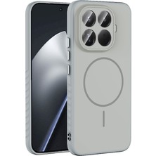 15T Pro Kılıf M-Safe Şarj Özellikli Zore Tea Kapak - Gümüş