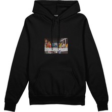 The Lucid Lab Champions Last Supper  Oversize Hoodie - Siyah
