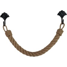 Doğal Jüt Halat Mutfak Havluluk ve Peçetelik | Duvara Monte | 45 cm | Ev Yapımı