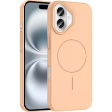 Subutu iPhone 16 Plus Kılıf Magsafe Şarj Özellikli Sbt Ruby Silikon Kapak - Desert Titanyum