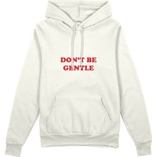 The Lucid Lab Don't Be Gentle  Oversize Hoodie - Beyaz
