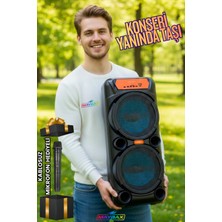 PremiumPort Renkli LED Işıklı Kablosuz Bluetooth Party Hoparlörü, USB ve Tf Kart Desteği