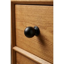 Berfino 5'li Mat Siyah Misket Düğme Kulp 22 mm – Modern Dolap & Çekmece Kulpu