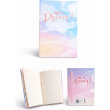 Bam Dare To Dream Sert Kapak Tasarımlı Not Defteri 160 Sayfa A5 Boyut