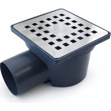 Badem10 Kare Yer Süzgeci 10X10 Paslanmaz Çelik 45 mm Zemin Süzgeci Banyo Duş Tuvalet Su Tahliye Izgarası