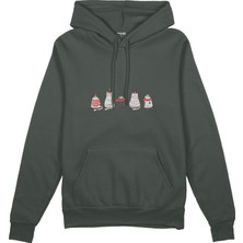 The Lucid Lab Christmas Kitty Parade  Oversize Hoodie - Antrasit