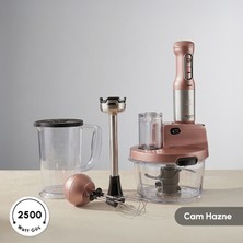 Karaca Mastermaid Prosteel Cam Mutfak Robotu Uzun Blender Ayaklı 6 Bıçaklı 2500 W Rosegold