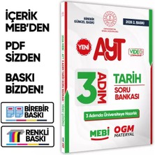 Kara Kutu Yayın 2026 AYT MEBİ-OGM 3 ADIM Tarih Soru Bankası RENKLİ A4 Boyut Video Çözümlü BASKI ÜCRETİ
