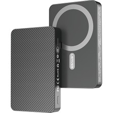 Lenyes P32-1 M-Safe Şarj Özellikli Aramid Fiber Powerbank 15W 10000MAH Siyah