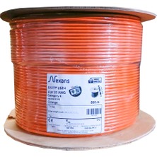 Nexans NEX1611TF5, Turuncu, Cat6, 500M, 23AWG (0,58MM), Utp, %100 Bakır, Lszh Halogen Free, Makara, Kablo