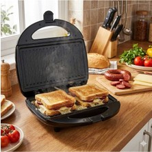 Özbience Siyah Tost ve Izgara Makinesi 750 W Döküm Plakalar, Şık ve Pratik Tasarım