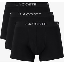 Lacoste Erkek Baskılı 3'lü Siyah Boxer 5H1291T 031