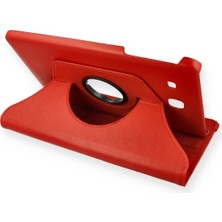 Flamex Newface Samsung Galaxy T560 Tab E 9.7 Kılıf 360 Tablet Deri Kılıf - Kırmızı