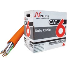 Nexans NEX1611TFA, Turuncu, Cat6, 305M, 23AWG (0,58MM), Utp, %100 Bakır, Lszh Halogen Free, Kablo