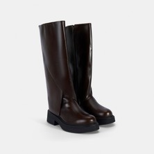 Desa Kadın Kahve Katlama Detaylı Deri Çizme