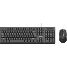 Ronanna Phılıps SPT6234B, Siyah, Türkçe Q, USB Kablolu, Klavye Mouse Set
