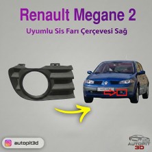 AutoPit 3D Renault Megane 2 Uyumlu Sağ Sis Farı Çerçevesi