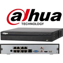 Ronanna Dahua  NVR2108HS-8P-T, 8kanal Poe, 8mpix, H265+, 1 HDD Desteği, 1080P Kayıt, 80MBPS Bant Genişliği, Nvr