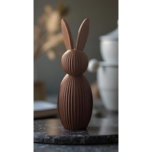 Iskandinav Tavşan Dekoratif Biblo Kitaplık Sehpa Ev Dekoru - Kahverengi