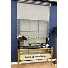 Volper Mekanik VP1933 Çift Mekanizmalı Benekli Tül ve Stor Perde Etek Dilimli (Açık Gri)