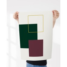 Rosa Art Çerçevesiz Poster - Modern Geometrik Soyut Poster -Yüksek Çözünürlüklü-Dijital Baskı