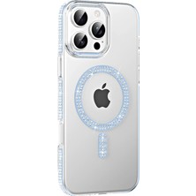 Flamex Joko Apple iPhone 16 Pro Max Move Taşlı Magsafe Kapak - Mavi