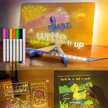 Ronanna Ennalbur 27126 Dekoratif LED Aydınlatmalı Şeffaf Işıltılı Yazı Çizim Panosu