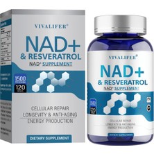 Vıvalıfer Nad+Resveratrol+Tmg (Özelsporcugıdaların'dan !!)  1500MG - 120 Capsules. Abd Menşei.46.