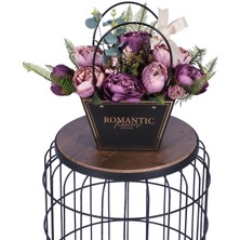 Yapay Çiçek Sitesi Yapay Çiçekli Romantic Çanta Aranjmanı Model 20