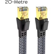 Airstorr Cat8 Lan Kablosu Yüksek Hızlı  40GBPS 2000MHZ Ethernet Kablosu Örgü Kaplama 1m 2m 3m 5m 10M 15M 20M