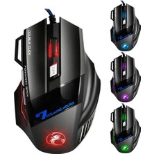 PremiumPort Kablolu USB Oyuncu Mouse, Optik, Ergonomik, LED Işıklı, 7 Tuşlu Gaming