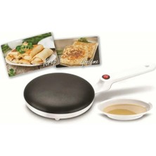 Özbience Elektrikli Krep ve Gözleme Tavası 650W, 20 Cm, Şık ve Yüksek Kalite