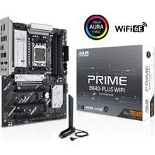 Ronanna Asus Prıme B840-PLUS Wıfı, 4xddr5, 3x M.2, Hdmı, Dp, Type-C, Wı-Fı 6e, Bluetooth 5.3, Am5 Soket Gamıng Anakart