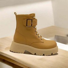 Ametist Belfast Şampanya Deri Kadın Postal