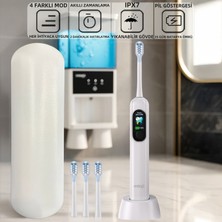 Mioji Oral B8 Care Şarj Edilebilir Diş Fırçası Beyaz + 3 Adet Yedek Başlık