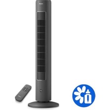 5000 Serisi Kule Tipi Fan, 105 cm Ince Tasarım, Uzaktan Kumanda, Zamanlayıcı, 3 Hız, 3 Mod, 40W, Güçlü ve Sessiz Hava Akışı, Aromaterapi Için Uygun, Koyu Gri (CX5535/11)